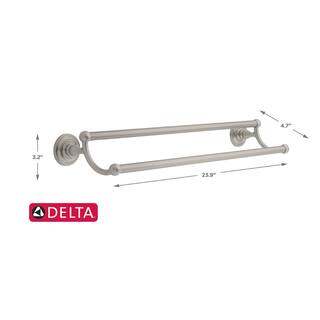 Delta Greenwich 24 in. Double Towel Bar in SpotShield Brushed Nickel 138278