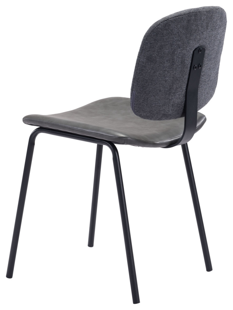 Worcester Dining Chair (Set of 2) Gray   Industrial   Dining Chairs   by Sideboards and Things  Houzz