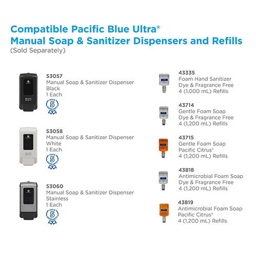 Georgia Pacific Pacific Blue Ultra Wall-Mounted Manual Foaming Soap