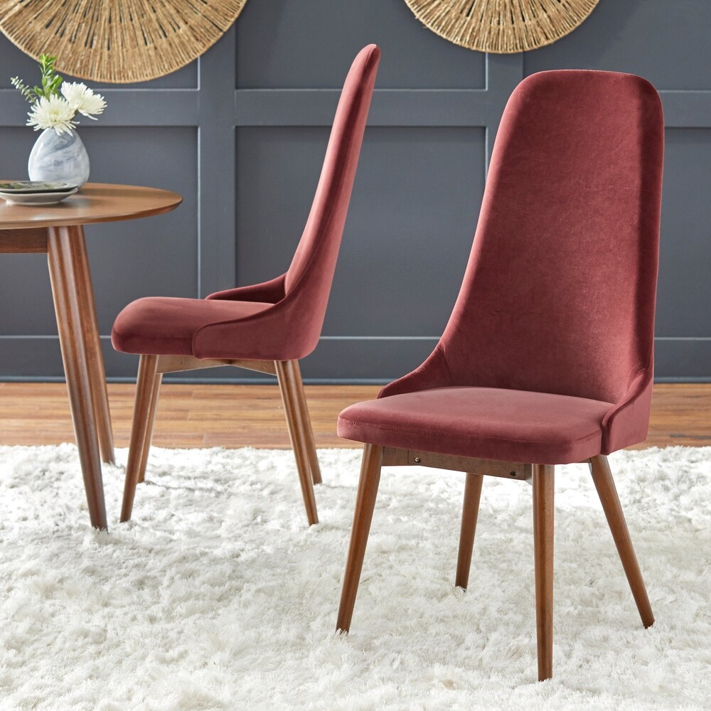 Simple Living Porto High Back Velvet Dining Chair (Set of 2)