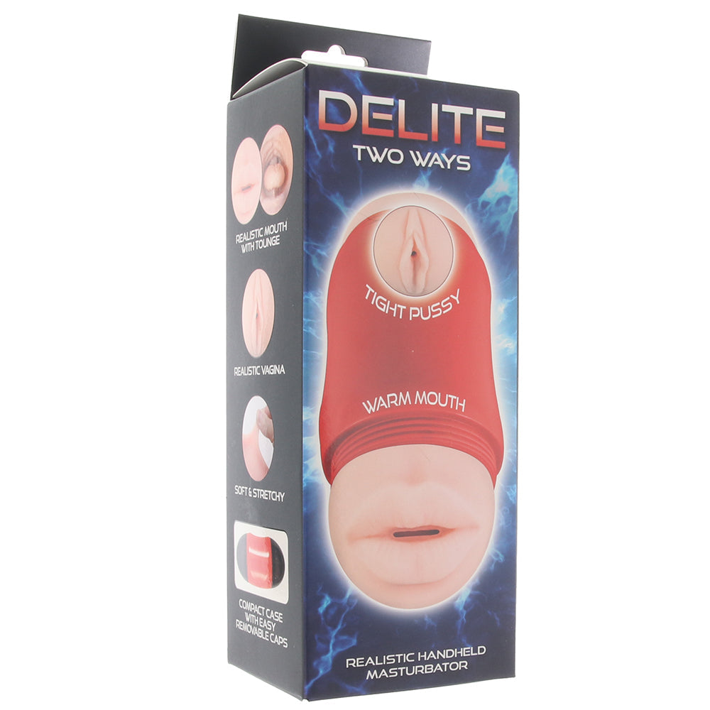 Delite Two Ways Mouth and Pussy Masturbator