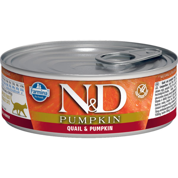 Farmina Pet Foods NandD Pumpkin Pumpkin and Quail Canned Cat Food