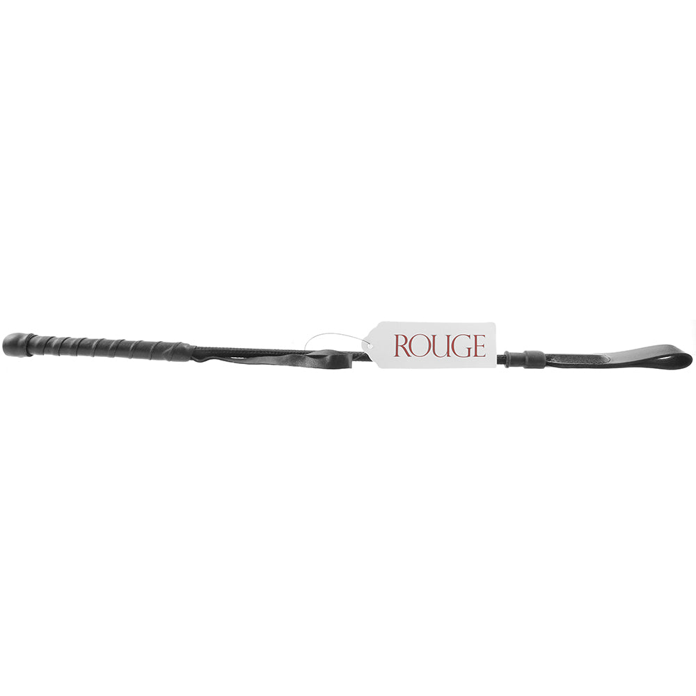 Short Riding Crop with Slim Tip in Black