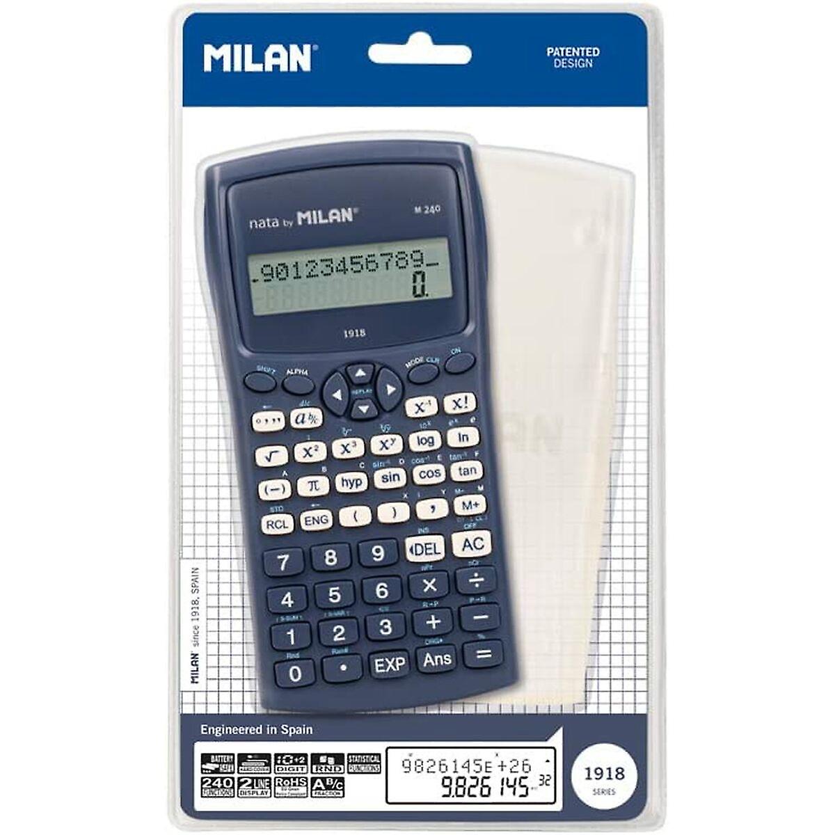 Scientific Calculator Milan M240-1918 Blue 16，7 x 8，4 x 1，9 cm