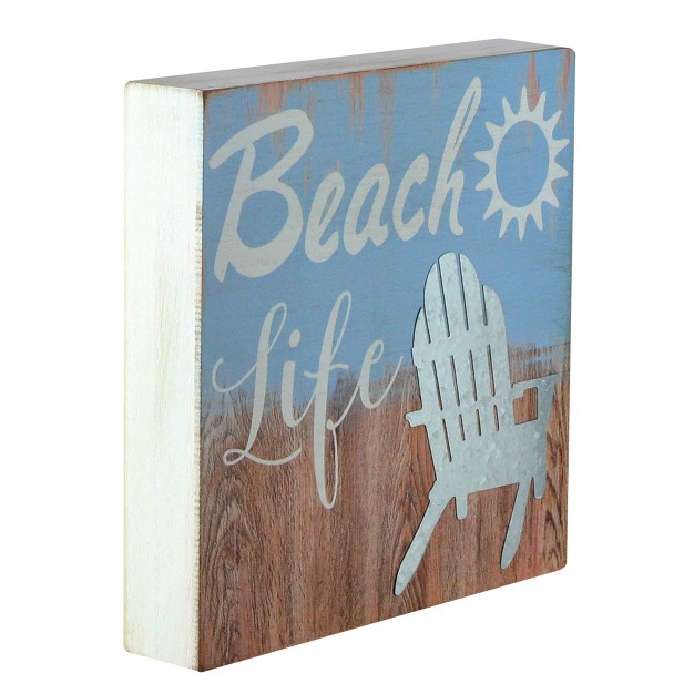 Northlight 8 Decorative beach Life Distressed Wooden Wall Plaque