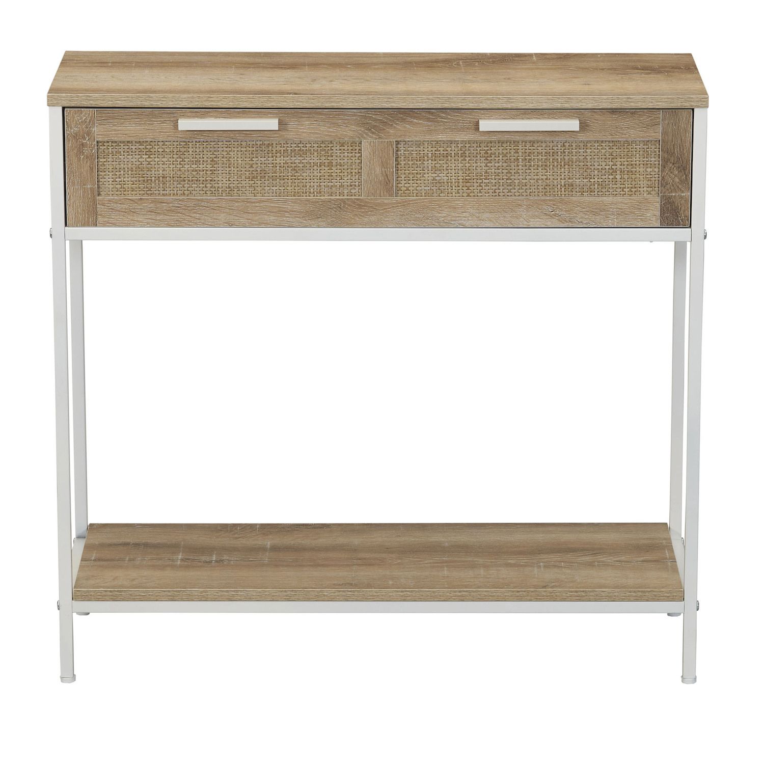 Household Essentials Modern Console Table with Drawer and Shelf