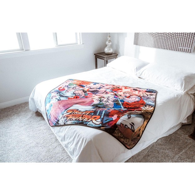 Just Funky Street Fighter Ii The World Warrior Fleece Throw Blanket 45 X 60 Inches