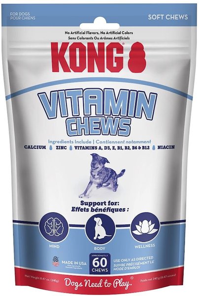 KONG Soft Chew Multivitamin Supplement for Dogs