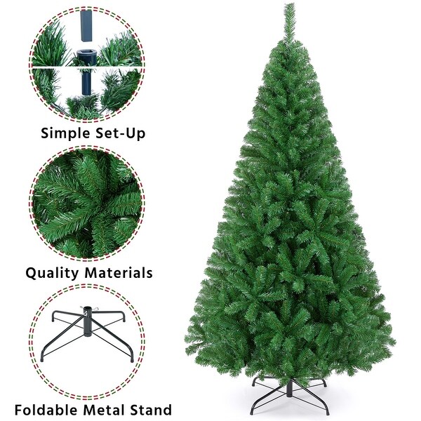 Yaheetech 6Ft/7.5Ft Artificial Lifelike Artificial Christmas Pine Tree