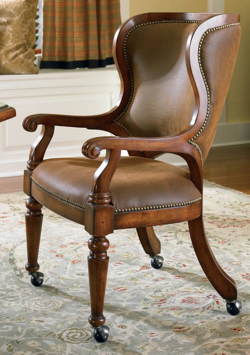 Hooker Furniture Bar And Game Room Waverly Place Tall Back Castered Game Chair