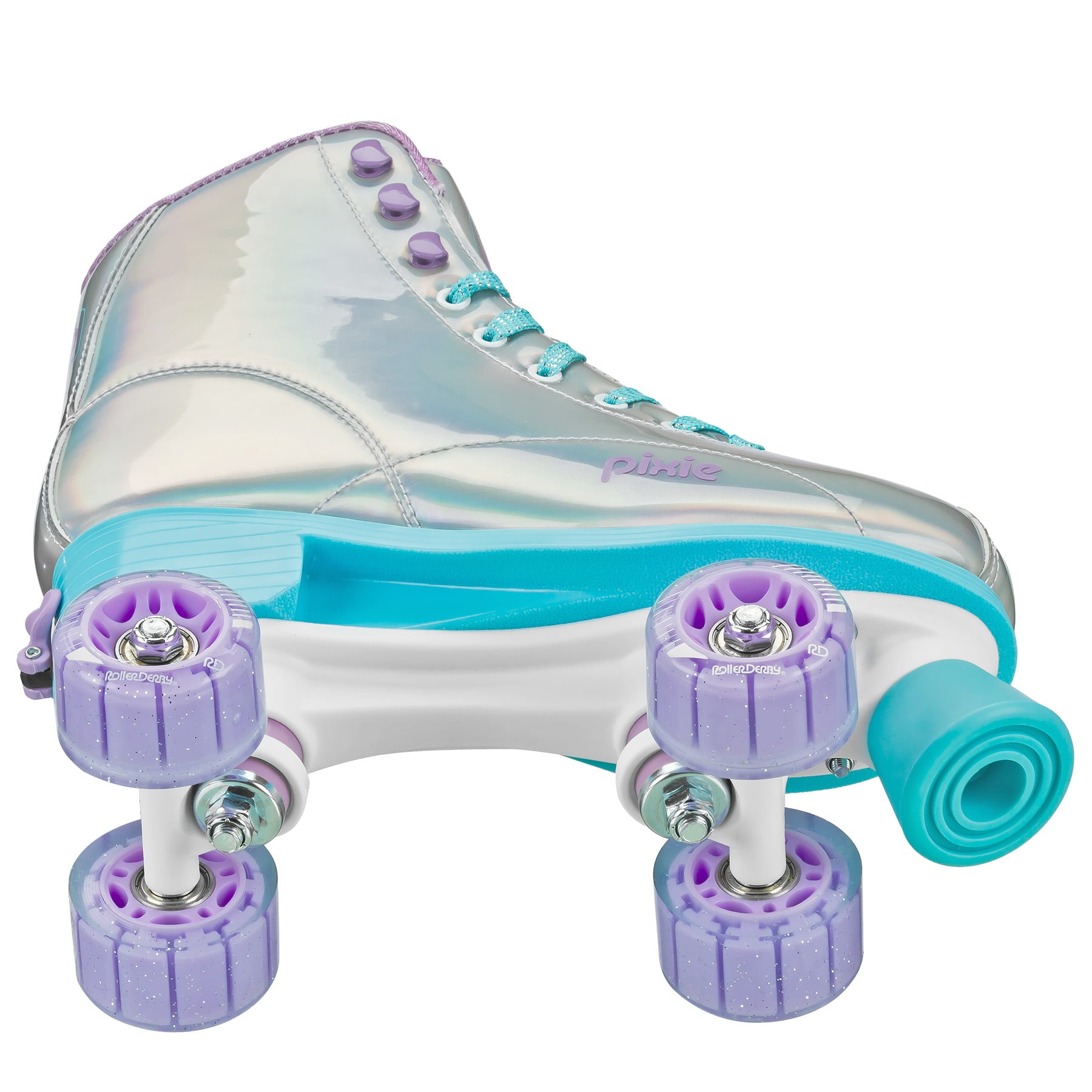 Roller Derby Girls Pixie Holographic Roller Skates with Adjustable sizing (3-6)