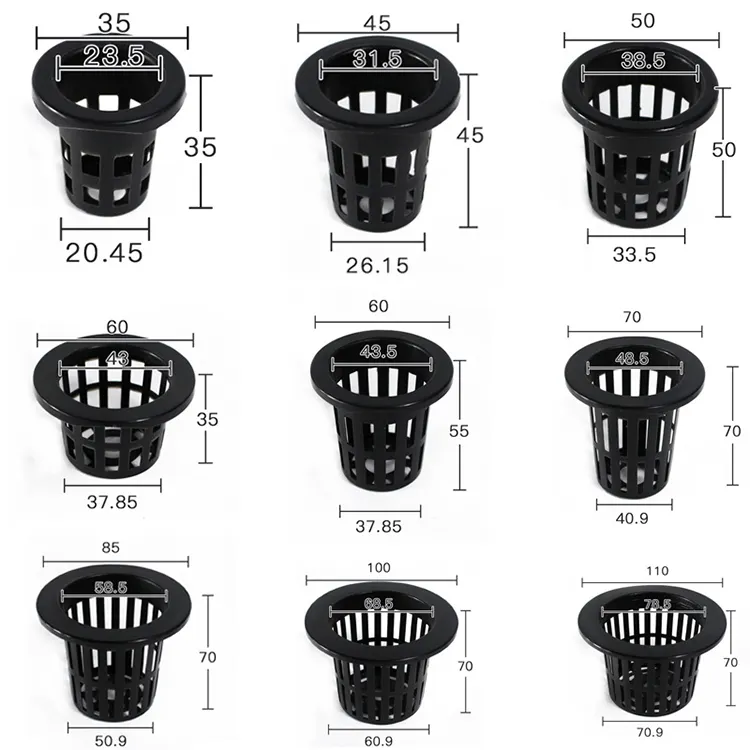 Factory supply plastic net hydroponic grow pots plastic nursery pots / plastic plant pots