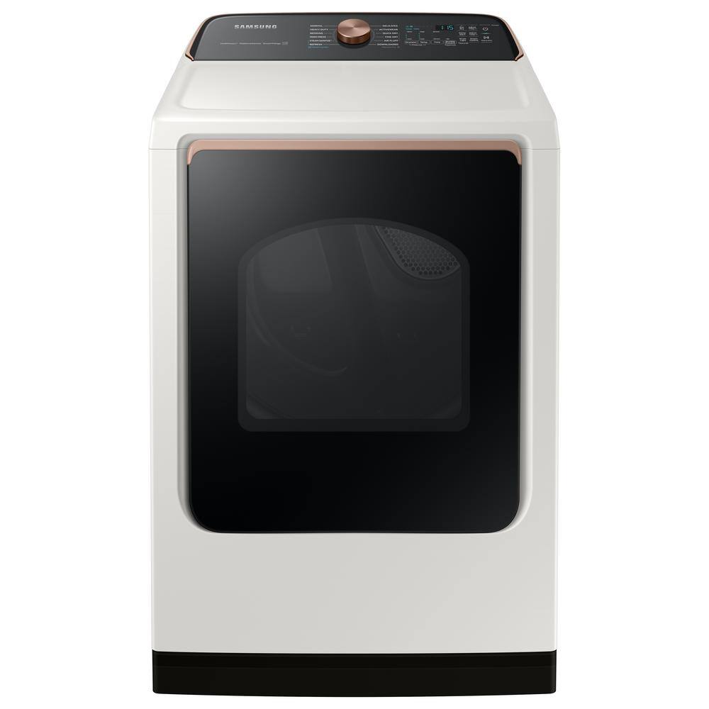  7.4 cu. ft. Smart High-Efficiency Vented Electric Dryer with Steam Sanitize+ in Ivory DVE55A7300E