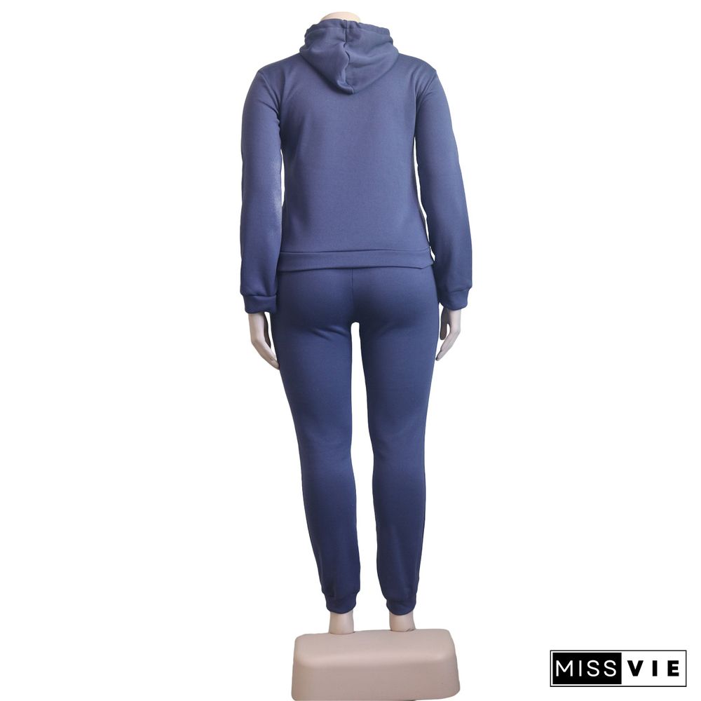 Plus Size Hoodies Sweatshirt Pants Tracksuit