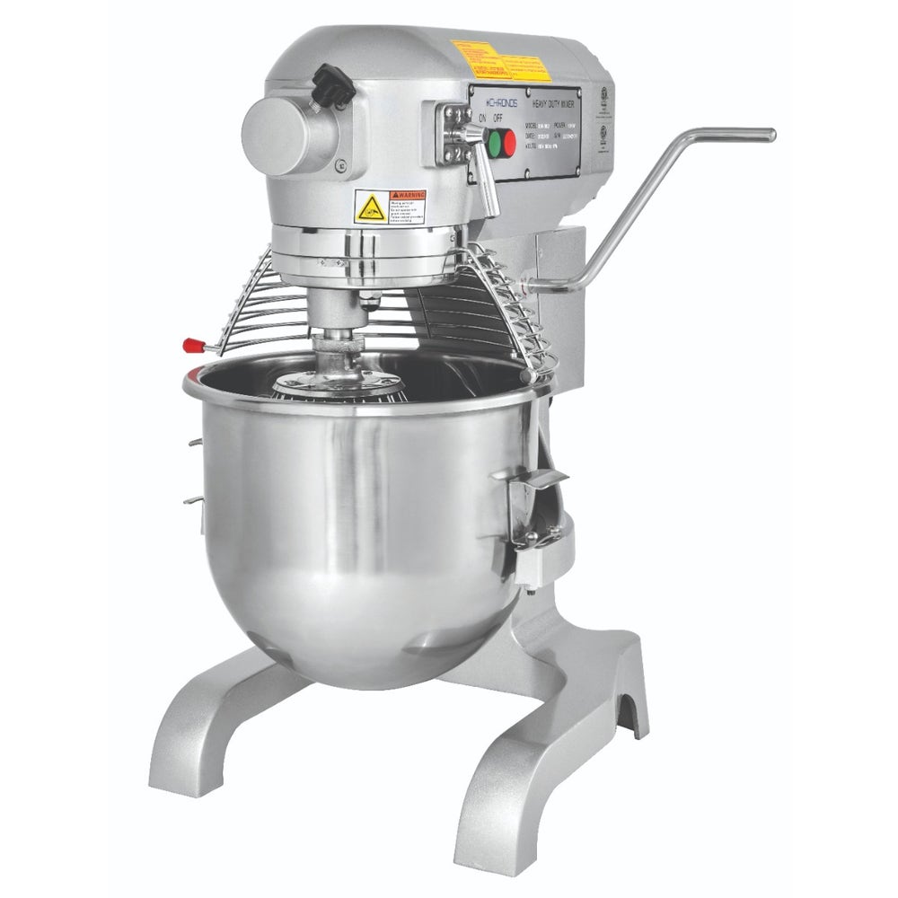 Chronos 30R-002 Commercial 20 Qt. Planetary Stand Mixer with Bowl， Guard， Accessories， and #12 Attachment Hub， 120V， 1-1/2 HP