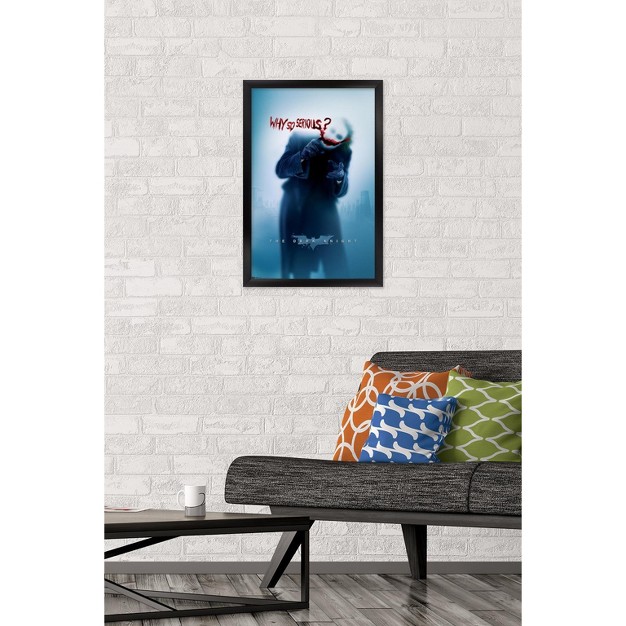 Trends International Dc Comics The Dark Knight The Joker Why So Serious Framed Wall Poster Prints