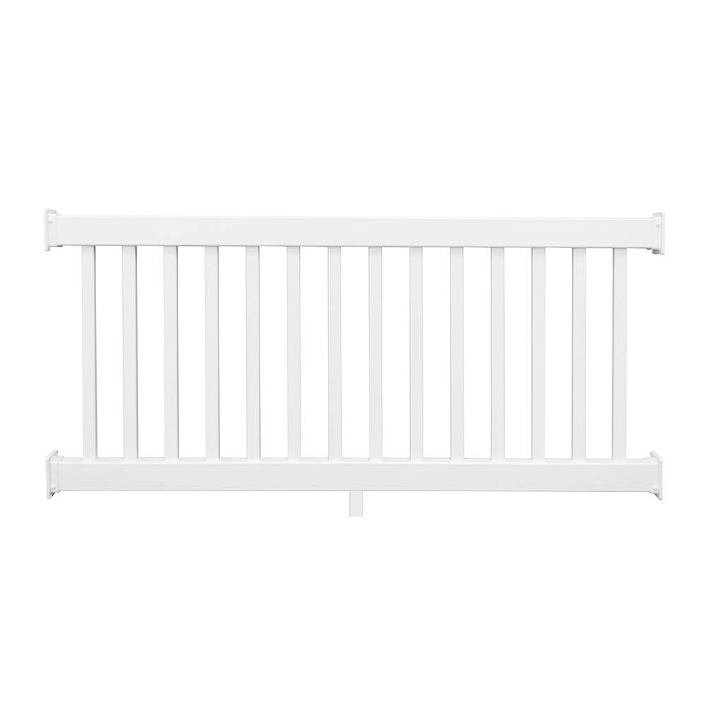 Weatherables Naples 3 ft. H x 8 ft. W White Vinyl Railing Kit CWR-R36-E8