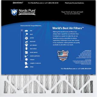 Nordic Pure 16 in. x 30 in. x 2 in. Allergen Pleated MERV 12 Air Filter (3-Pack) 16x30x2M12-3