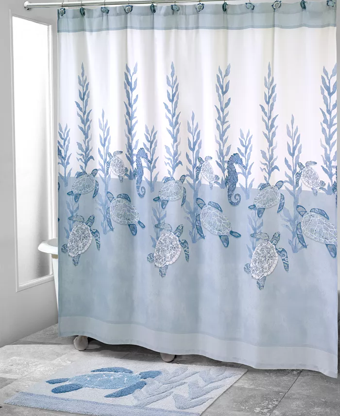 Avanti Caicos Sea Turtles Printed Shower Curtain 72 x 72