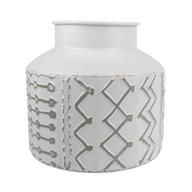 Multi Pattern Vase Metal Foreside Home amp Garden