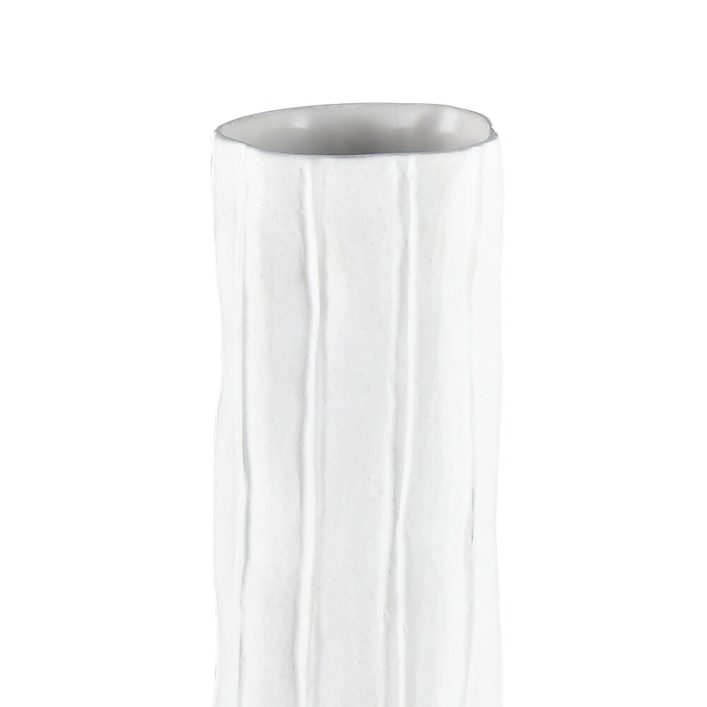 Elk Home Clark Matte White Earthenware 3.25 Inch Wide Vase