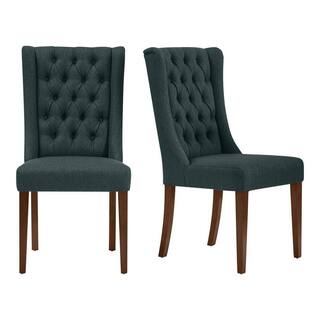 Home Decorators Collection Dorbrook Diamond-Tufted Upholstered Dining Chairs in Charleston Blue (Set of 2) PJC674-PJ224