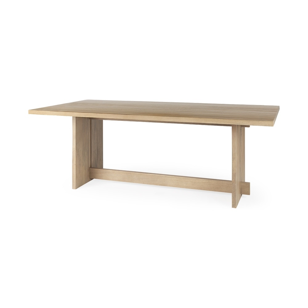 Aida Grey Brown Solid Wood Dining Table