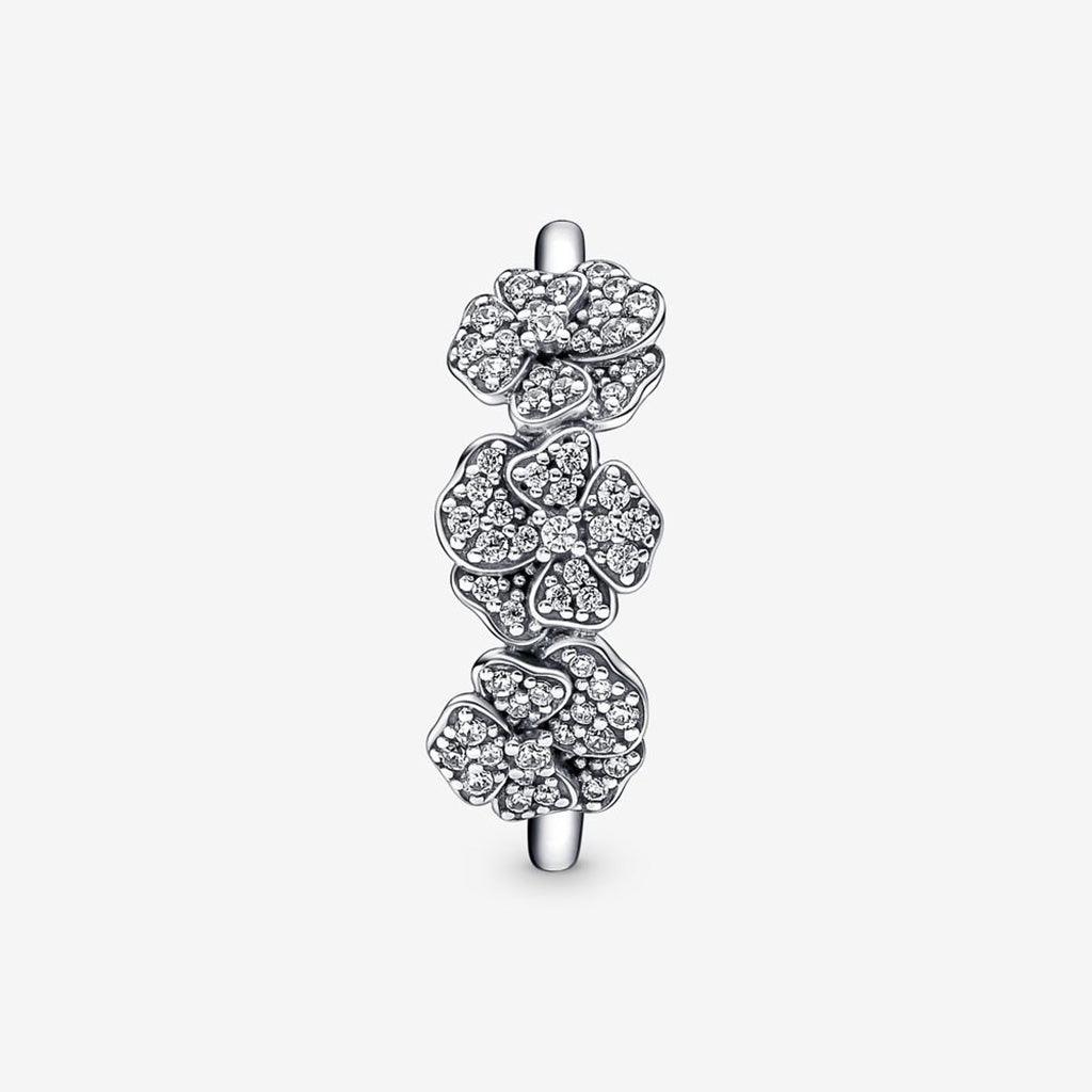 PANDORA  Triple Pansy Flower Ring