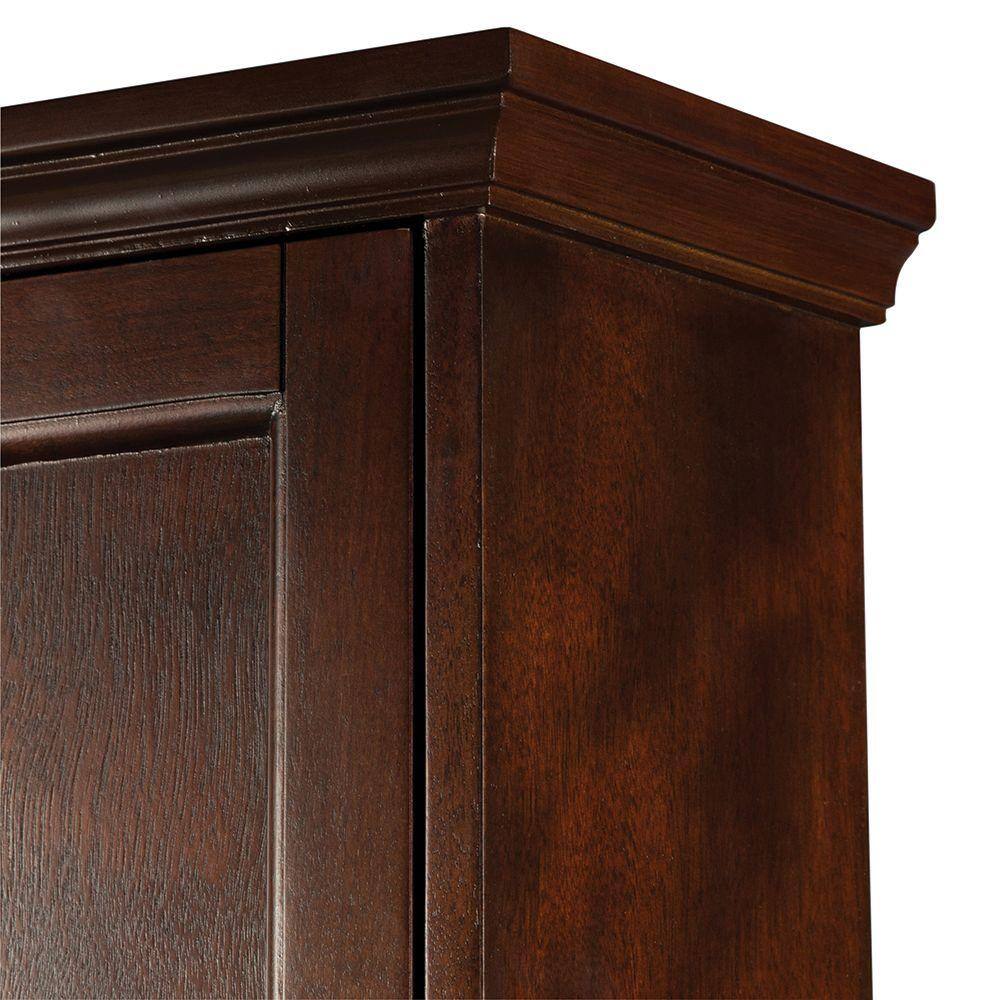 Home Decorators Collection Ashburn 23-12 in. W Bathroom Storage Wall Cabinet in Mahogany ASGW2327