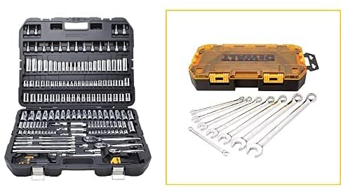 Mechanics Tool Set, SAE and Metric, 1/2, 1/4, 3/8 Drive Sizes, 192-Piece