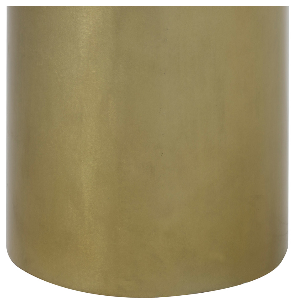 Aged Brass Cylindrical Accent Table T  Andrew Martin Maxwell   Contemporary   Side Tables And End Tables   by Oroa   Distinctive Furniture  Houzz