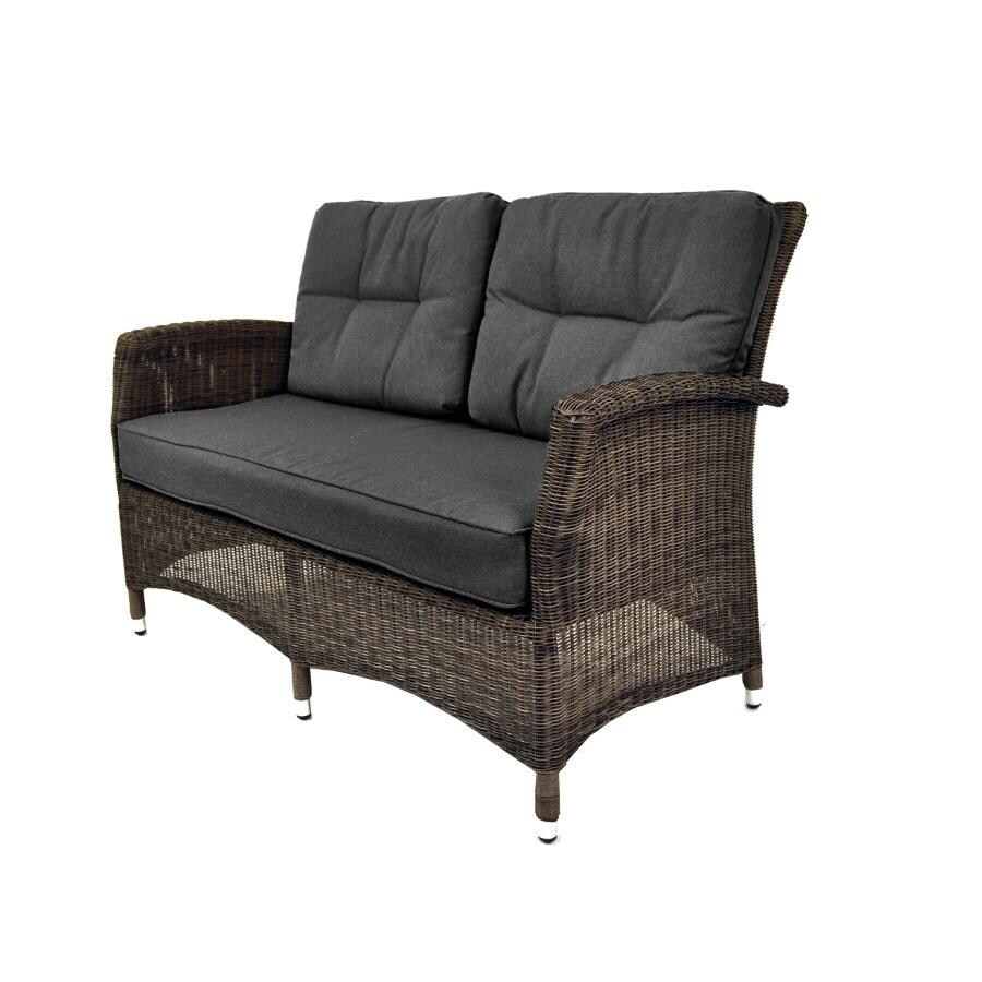 Kettler LAKENA 4 Piece Wicker Rattan Lounge Set With Canvas Coal Cushions