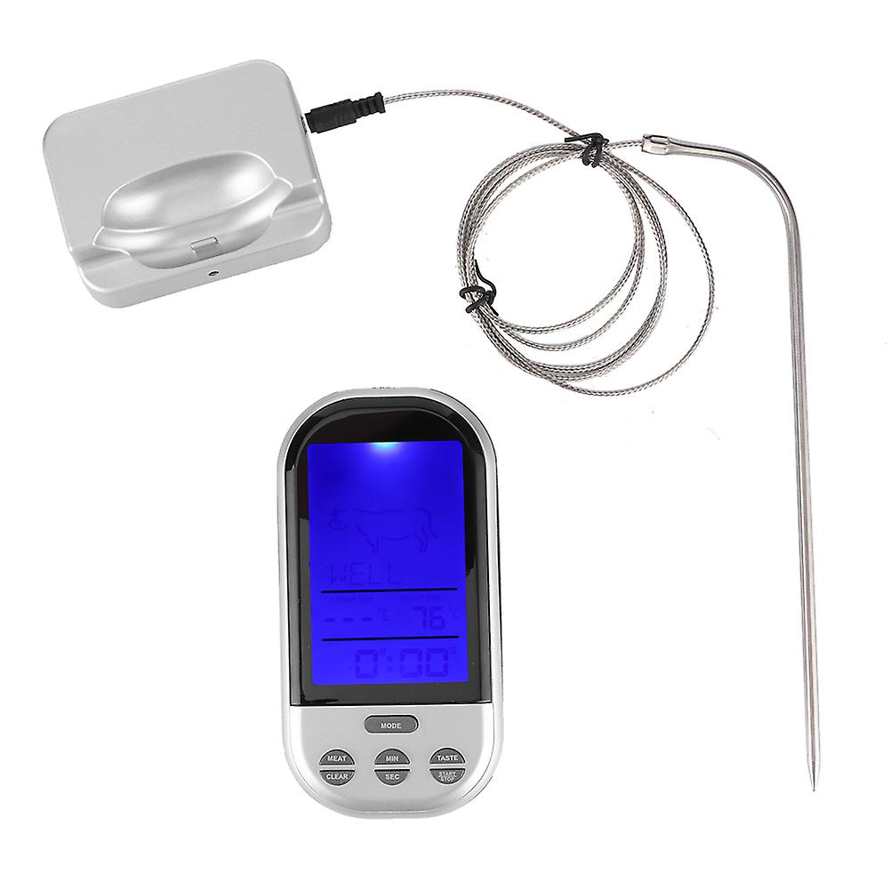 Digital Wireless Probe Food Meat Thermometer For Oven Bbq Grill Kitchen Cooking Tool