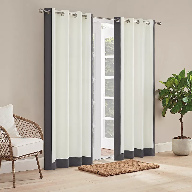 Waverly Hampton Indoor/Outdoor Border Window Curtain