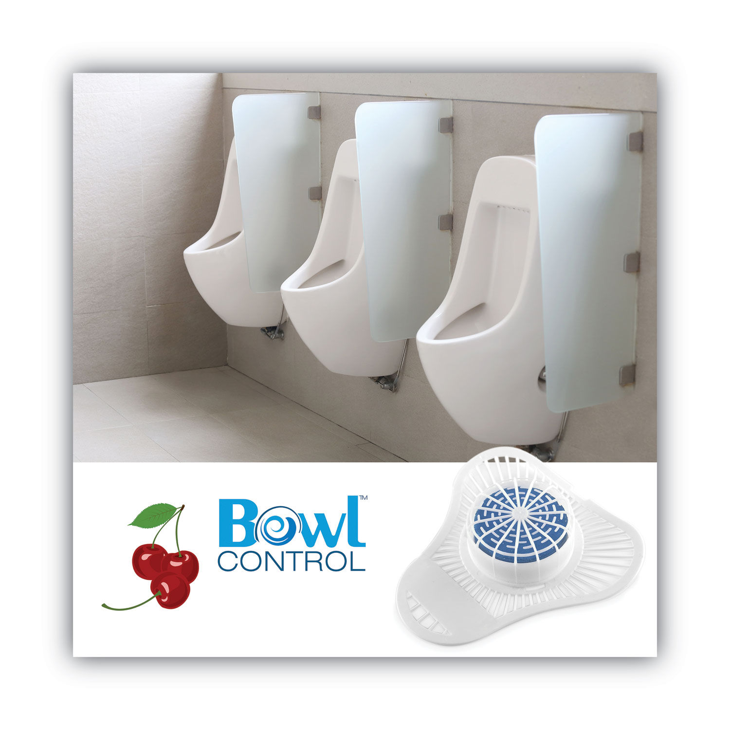 Urinal Screen with Non-Para Deodorizer Block by OdoBanandreg; ODO95896212