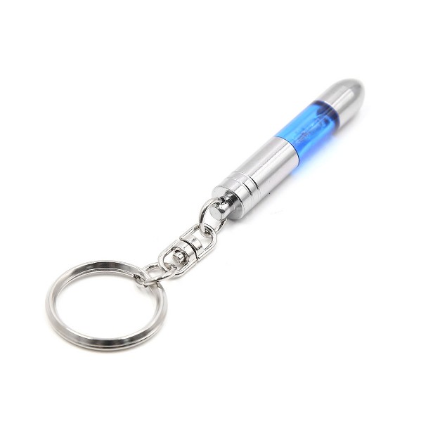 Unique Bargains Vehicle Car Anti static Keyring Built in Led Emitter Key Chain Ring Blue 1 Pc