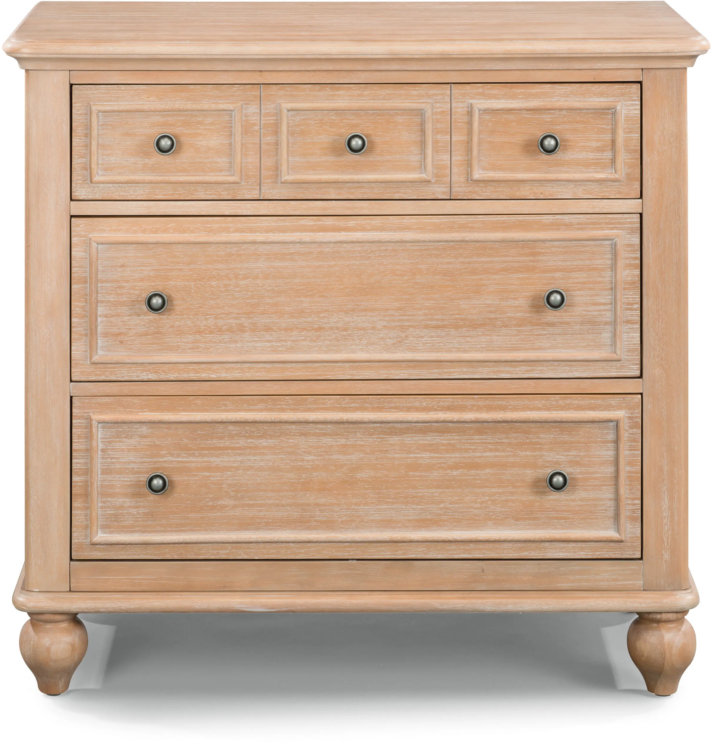 Cambridge Country Natural Whitewash 3-Drawer Chest