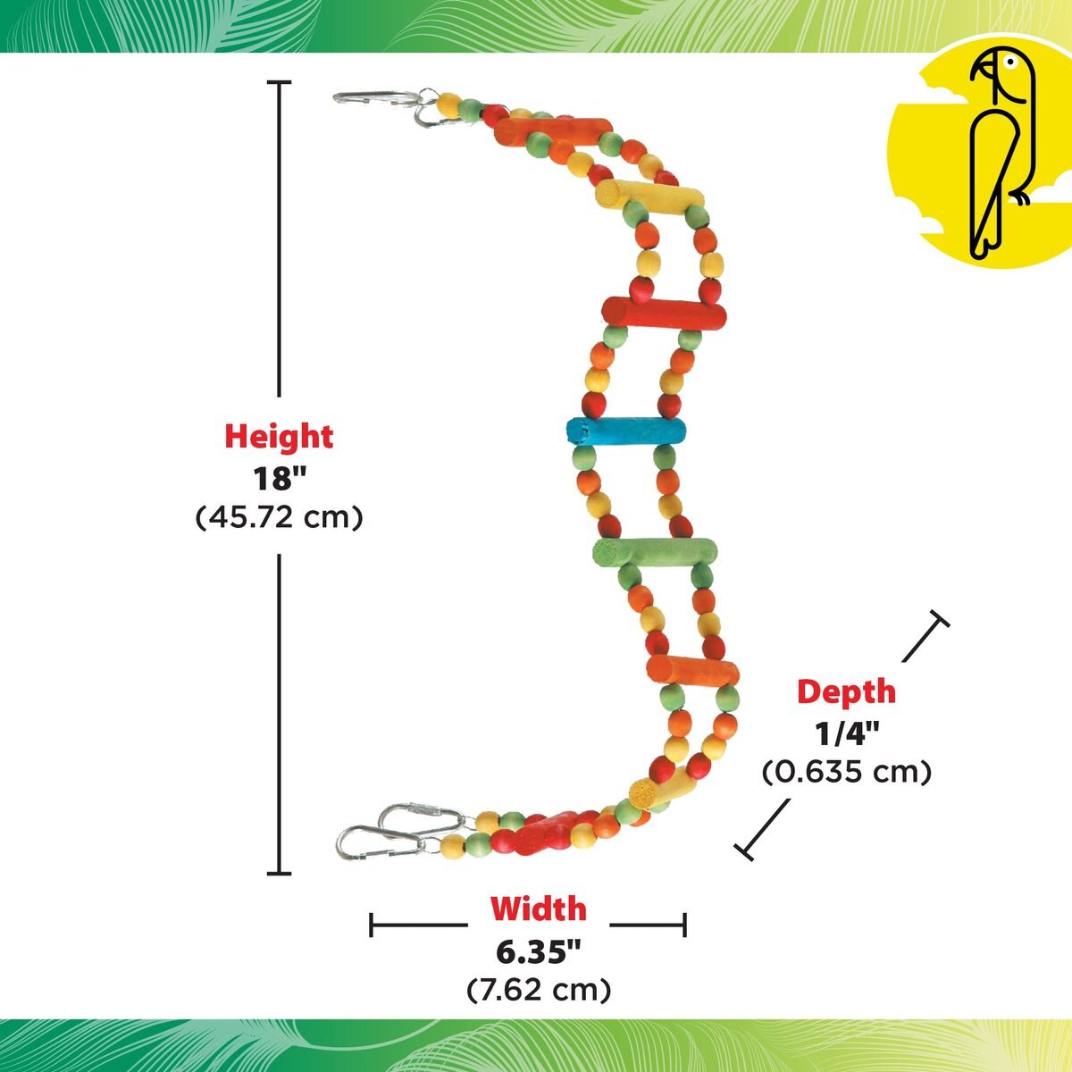 Caitec Featherland Paradise Flex Ladder Bird Toy