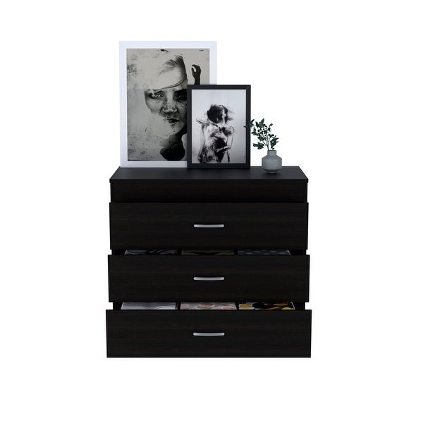 TUHOME Melia 3 Drawer Dresser with Superior Top and Metal Hardware - - 34809657