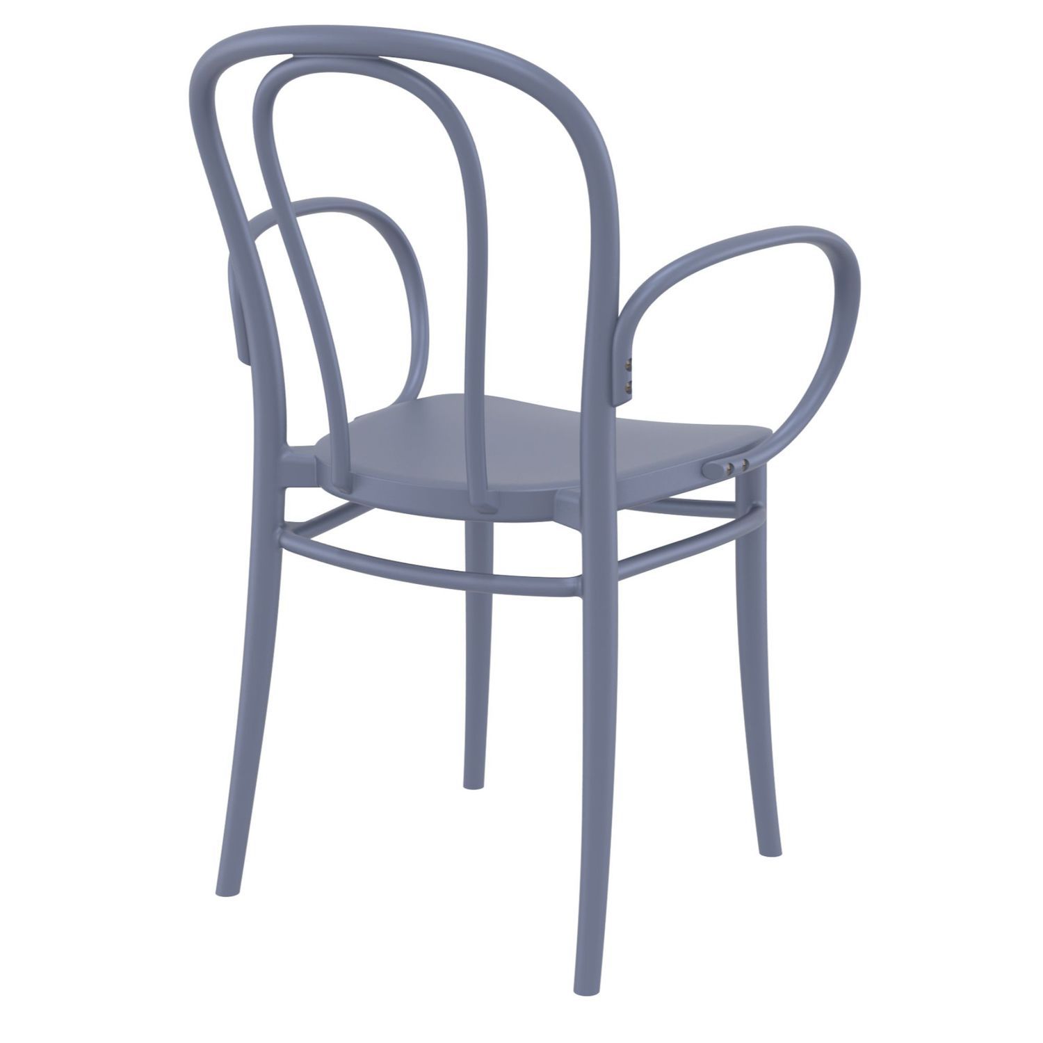 33.5 Gray Stackable Patio XL Dining Armchair