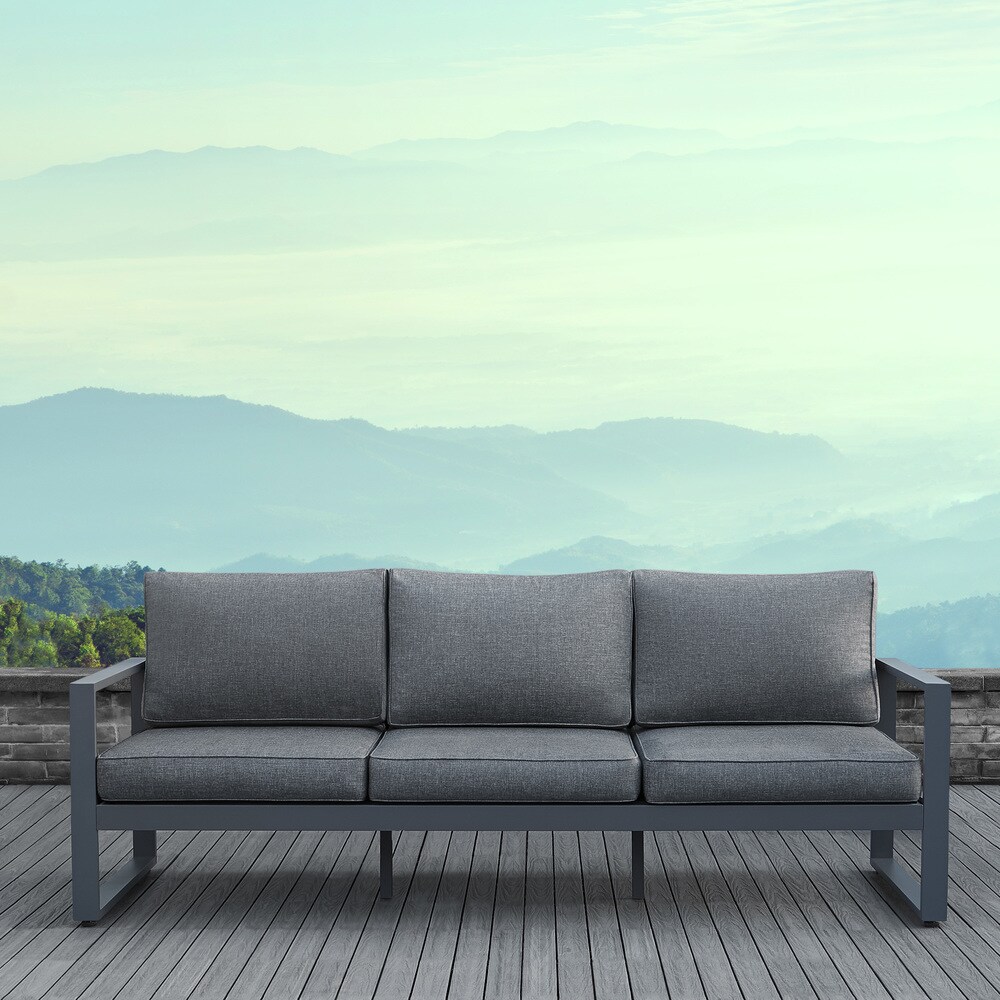 Baltic Outdoor Sofa in Grey by Real Flame