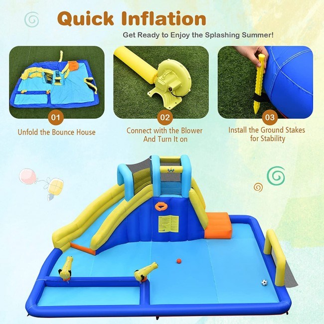 6-in-1 Inflatable Water Slides for Kids