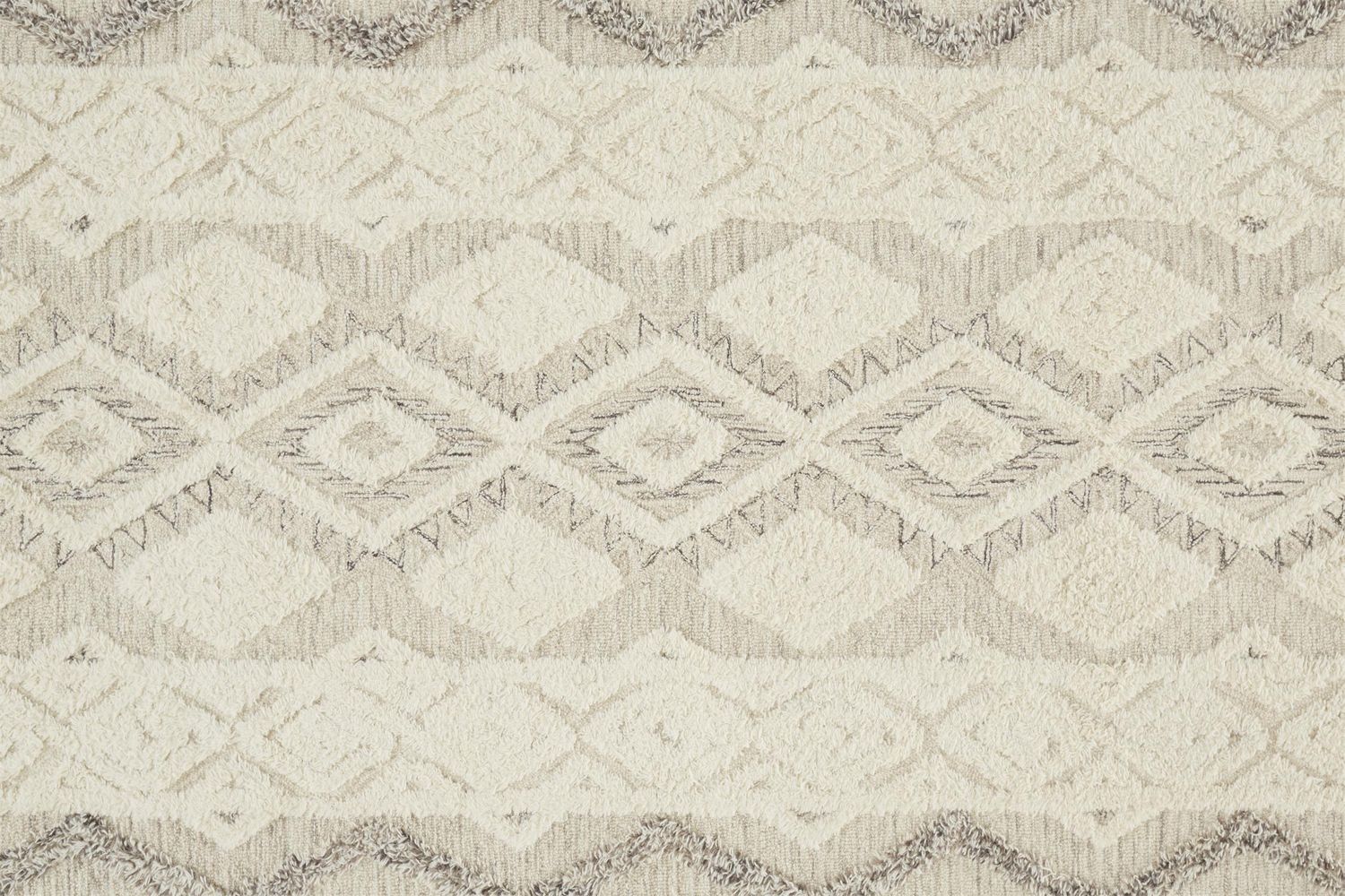 Elika Hand Tufted Ivory and Gray Rug by BD Fine