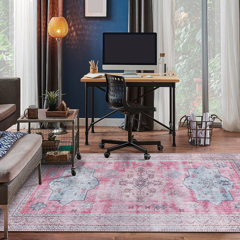 World Rug Gallery Distressed Transitional Bohemian Area Rug