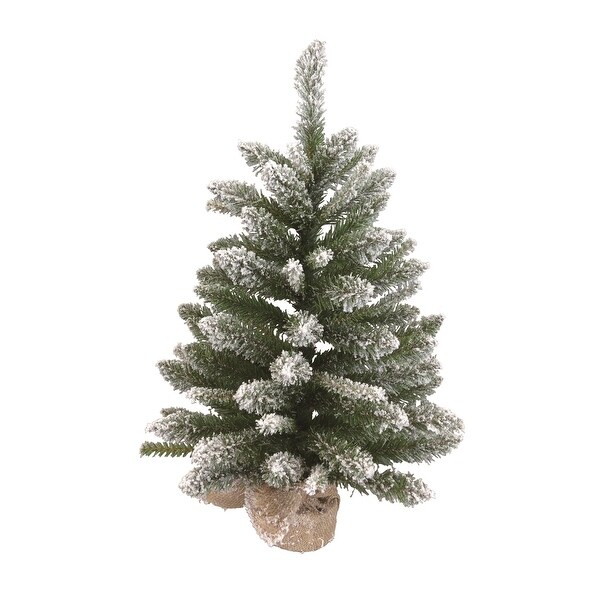 Transpac Artificial 24 in. Multicolor Christmas Frosted Noble Fir Tree