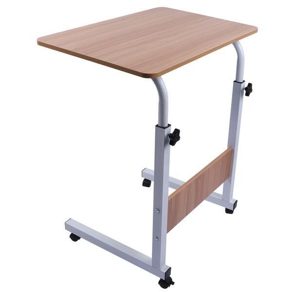 Adjustable Height Mobile Laptop Desk Rolling Stand w/ Wheel