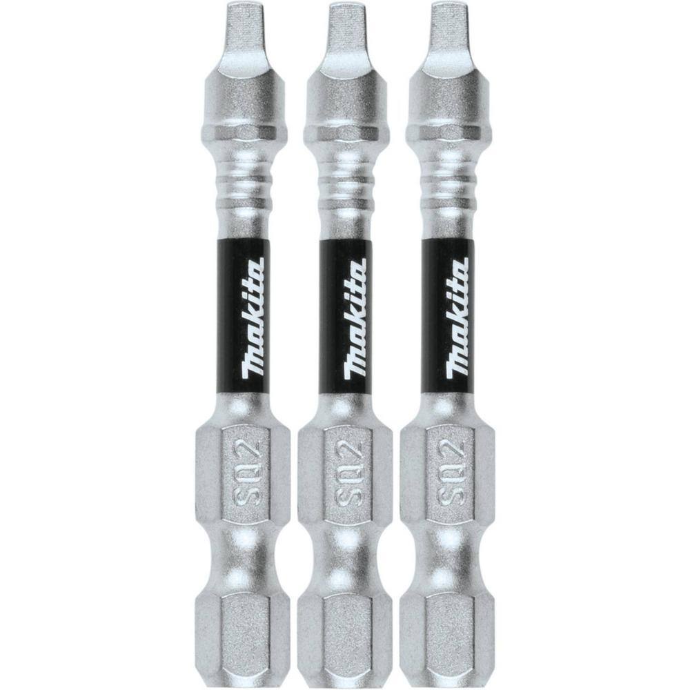 Makita Impact XPS #2 Square 2 in. Power Bit (3-Pack) E-00804