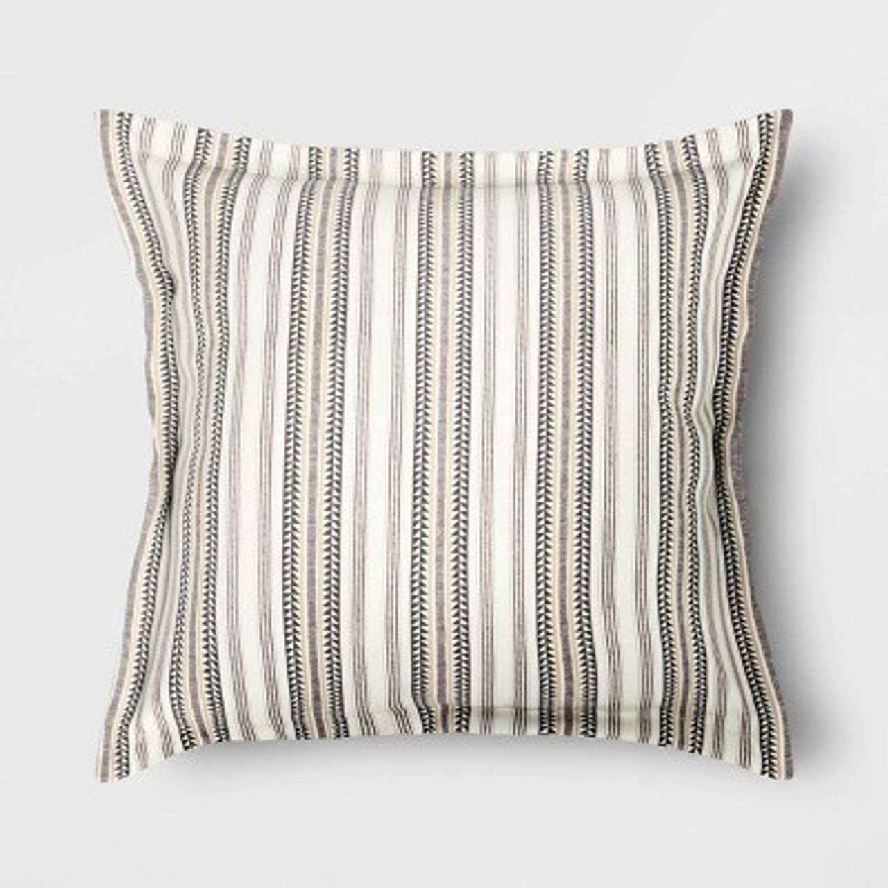 Triangle Stripe Outdoor Pillow Back Black/Neutrals - Threshold™