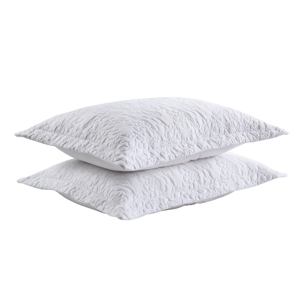 MarCielo 2 Pcs Embroidery Pillow Sham Microfiber Pillow Shams RP(Standard)