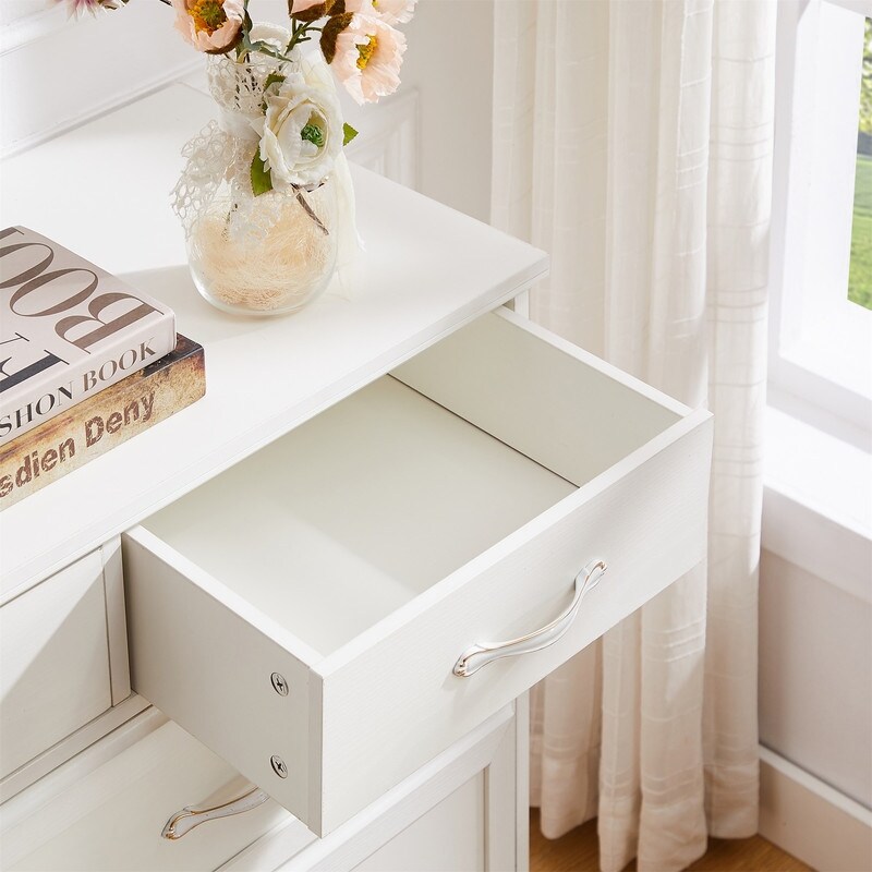 9 Drawer Bedroom Dresser Storage Cabinet with Antique Handles(47.2\